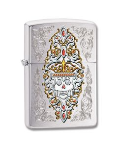 Zippo Tribal God Brushed Chrome Lighter Model 28794