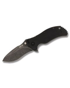 Zero Tolerance Knives  0350BW with Black G-10 Handles and BlackWash Coated S30V Stainless Steel 3.25" Drop Point Plain Edge Blade Model 0350BW