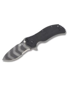 Zero Tolerance Knives 0350TSST with Black G-10 Handles and Tiger Stripe Tungsten Coated S30V Stainless Steel 3.25" Drop Point Partially Serrated Edge Blade Model 0350TSST 