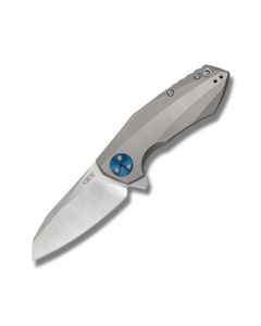 Zero Tolerance Knives 0456 with Satin Coated Titanium Handles and Satin Coated CTS-204P Stainless Steel 3.25" Reverse Tanto Plain Edge Blade Model 0456