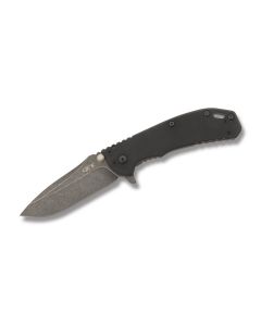 Zero Tolerance Knives 0566BW with Black G-10 and Stonewashed Stainless Steel Handles with BlackWash Coated Elmax Powder Stainless Steel 3.25" Drop Point Plain Edge Blade Model 0566BW