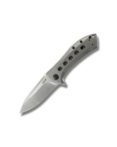 Zero Tolerance 0801TI with Bead Blast Coated Titanium Handle and Satin Coated S35VN Stainless Steel 3.50" Drop Point Plain Edge Blade Model 0801TI 